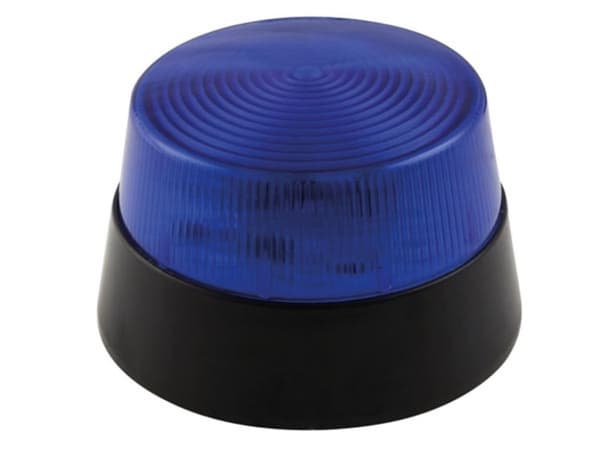 Led Blinklys - Blå - 12 Vdc - Ø 77 Mm