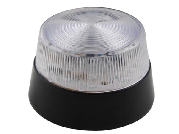 Led Blinkljus - Klar - 12 Vdc - Ø 77 Mm
