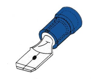 Urosliitin 6,4 mm Sininen