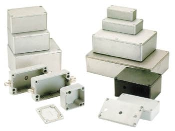 Forseglet formstøpt kabinett - aluminium -222 X 146 X 55 mm