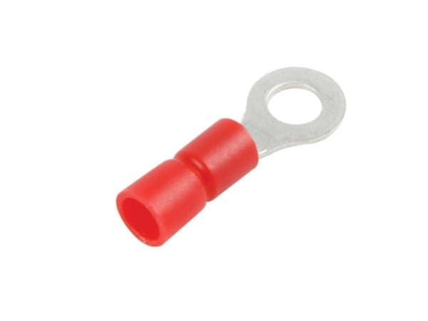 Ringterminal rød 3,7 mm
