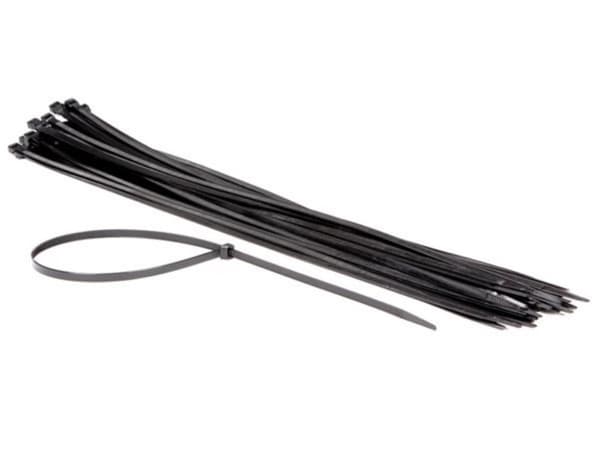 Nylon buntebåndsett - 8,8 X 750 Mm - Svart (50 stk)