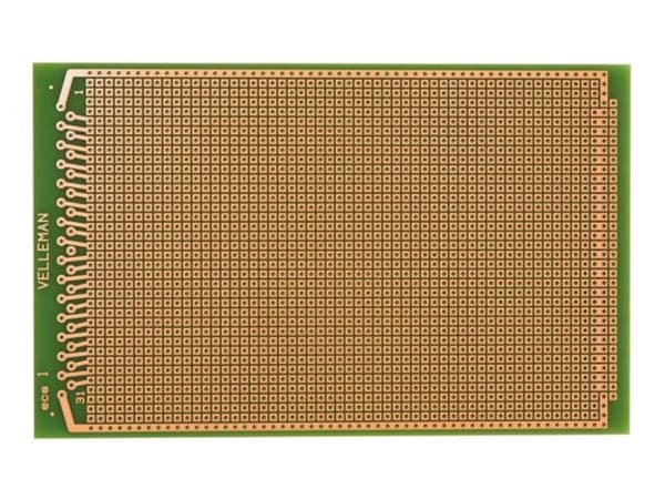 Eurocard 1-huls ø - 100X160Mm - Fr4 (1 stk./Bl.) Grøn