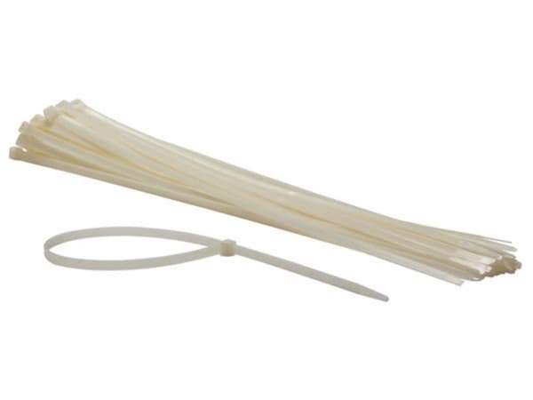 Nylon buntebåndsett - 8,8 X 610 Mm - Hvit (50 stk)
