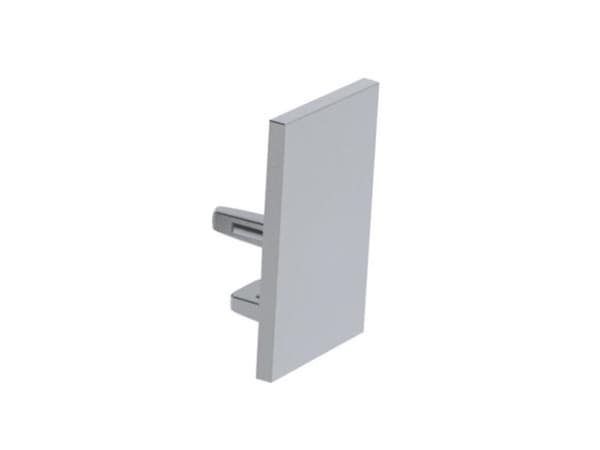 Endelokk i aluminium For Alu-Swiss Led Profil Uten Kabelhull - Sølv
