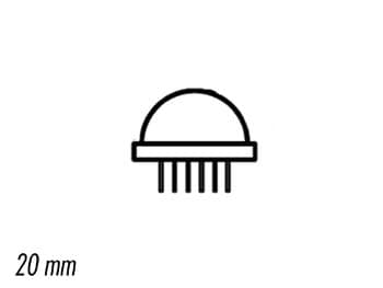 20Mm Jumbo Led Lampe Rød diffuseret