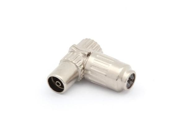 Tv-stik 90° hun, fuld metalskærm, 9,5 mm/2,3 mm