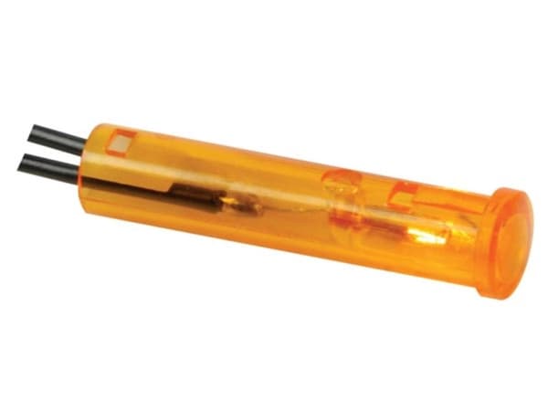 Rund 7Mm Panel Kontrolllampe 12V Amber