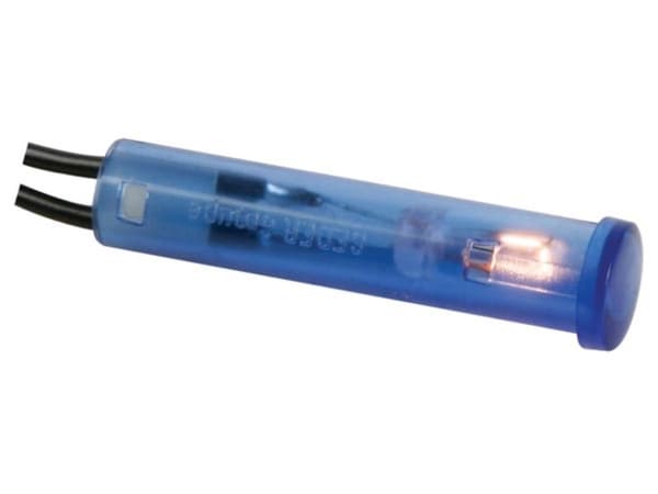 Rund 7Mm Panel Kontrolllampe 24V Blå