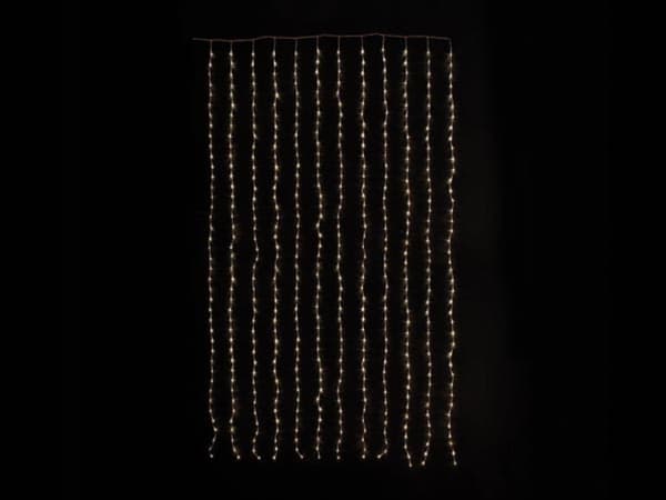 Cascade Light Led - 1,5 X 2,5 M - 286 varmhvide lamper - Gennemsigtig ledning - Modulator - 24 V