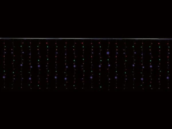 Cascade Light Led - 4 X 1,3 M - 300 flerfargede lamper - Gjennomsiktig ledning - 24 V