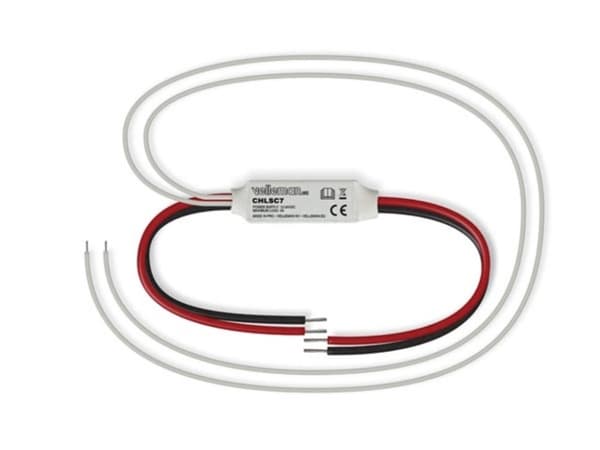 Mini led-himmennin, jota ohjataan ulkoisella painikkeella