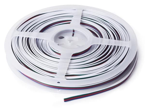 4-leder Rgb-ledning til LED-strips (25 M) 4 X 0,33 Mm²