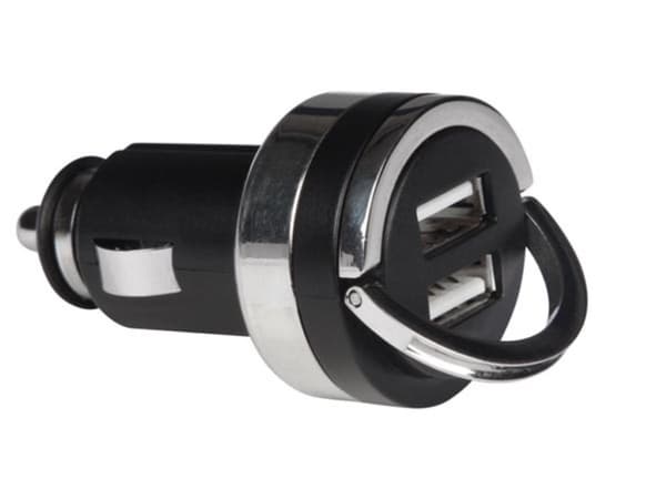 Dubbel usb billaddare (5 V - 4,2 A) - 21 W Max.