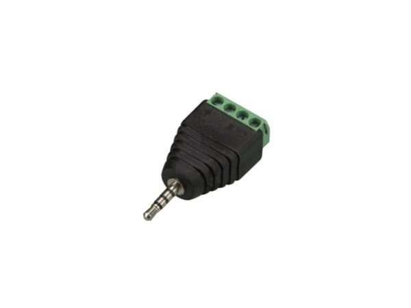 2,5 mm stereoplugg til 4P skrueterminal (5 stk)