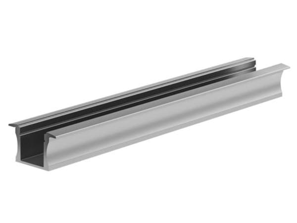 Forsænket Slimline 15 Mm - Anodiseret i Sølv - Aluminium Led Profil - 2 M