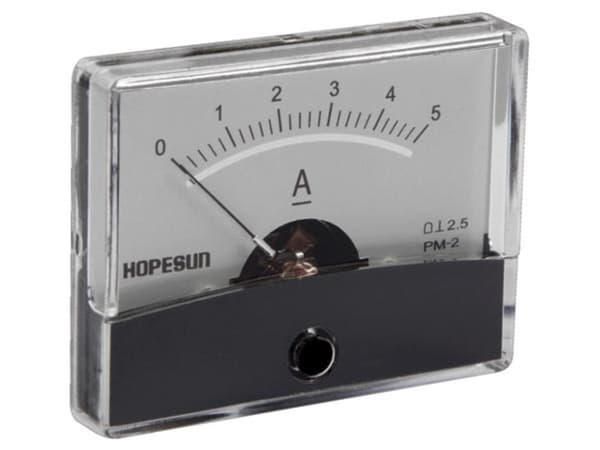 Analog strømpanelmåler 5A Dc / 60 X 47Mm