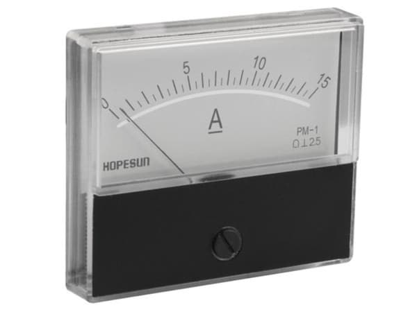 Analoginen virtapaneelimittari 15A Dc / 70 X 60Mm