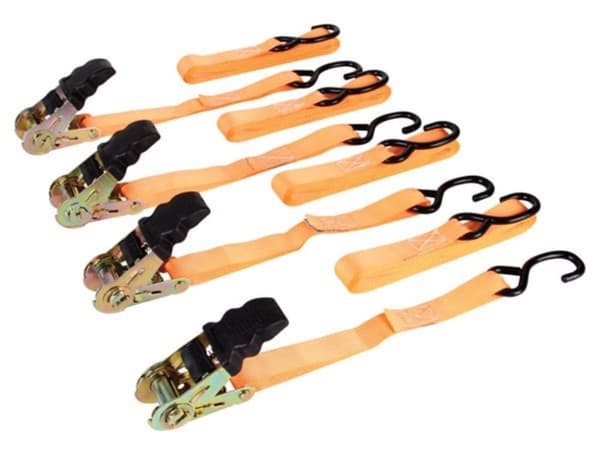 Ratchet Tie-Down 500 Kg - 25 Mm X 5 M - 4 stk