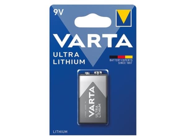 Professional Lithium 9 V E-Block Varta (1 kpl / läpipainopakkaus)