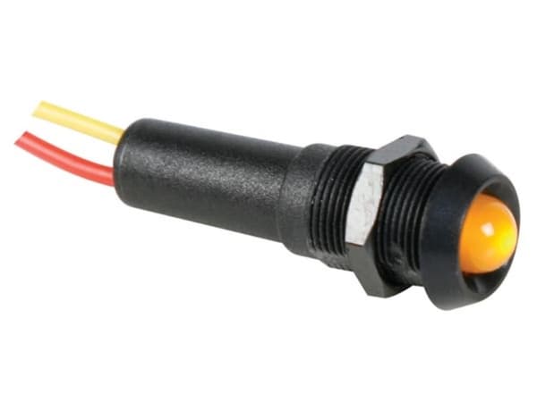 Led Lampe 24V Gul - Sort Hus