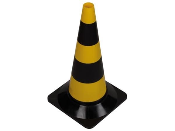 Gul/Svart kon - 50 Cm
