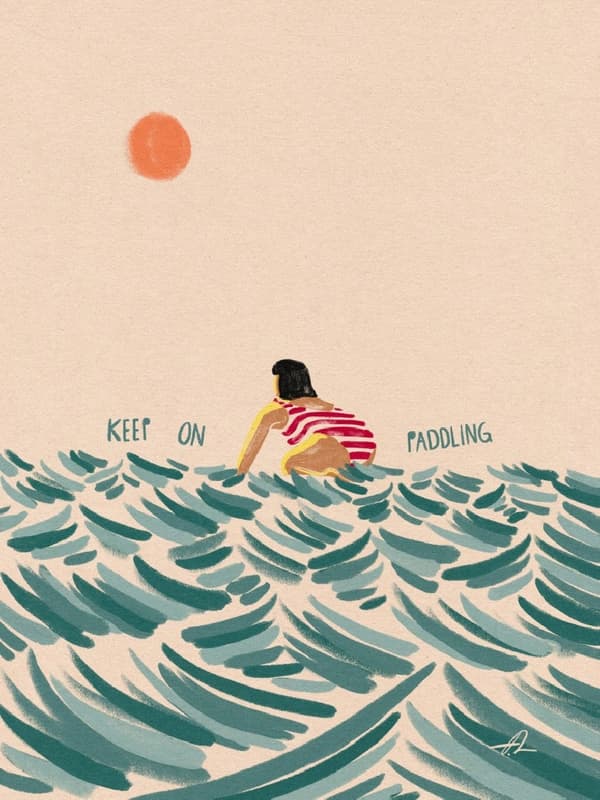 Keep On Paddling - 50x70 cm