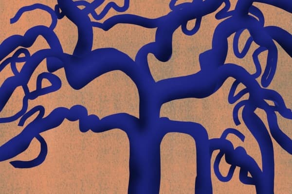 Blue Tree - 50x70 cm