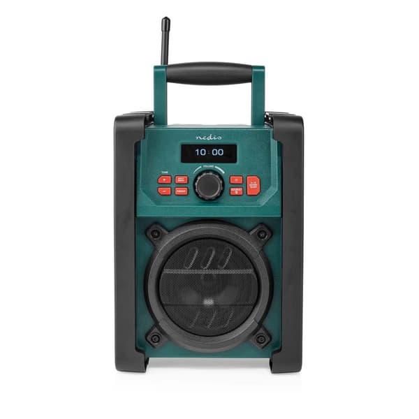 DAB+ Radio | Radio på Byggepladsen | DAB+ / FM | 2.2 " | Sort hvid skærm | Batteri / Strømforsyning | Digital | 15 W | Bluetooth® | Vækkeur | Sleep ti