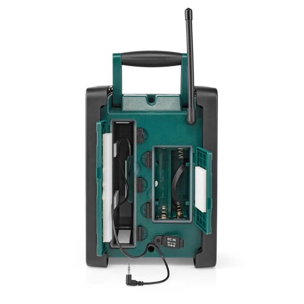 DAB+ Radio | Radio på Byggepladsen | DAB+ / FM | 2.2 " | Sort hvid skærm | Batteri / Strømforsyning | Digital | 15 W | Bluetooth® | Vækkeur | Sleep ti