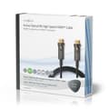 Pikkukuva 4 / 4: Aktiivinen Optinen Ultra High Speed HDMI-Kaapeli jossa Ethernet | HDMI™ liitin | HDMI™ liitin | 8K@60Hz | 48 Gbps | 10.0 m | Pyöreä | PVC | Musta | Pa