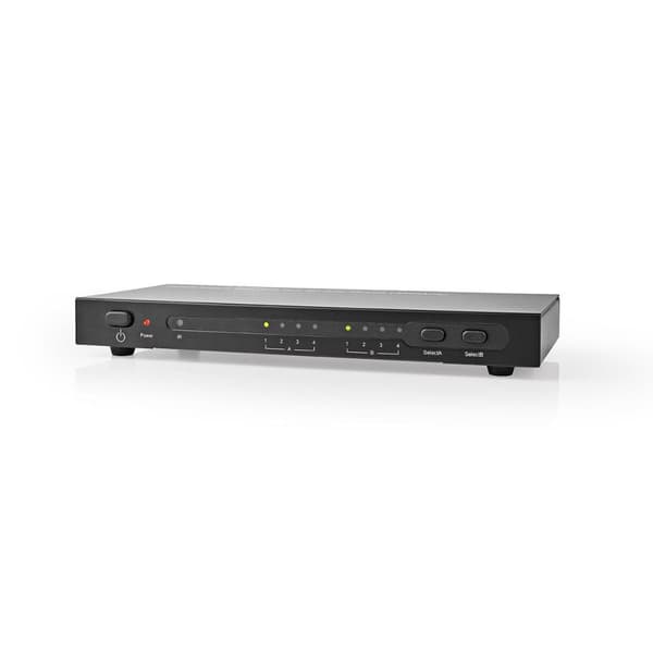 HDMI ™ matris omkopplare | 4x 2 Portar port(s) | 4x HDMI™ Ingång | 2x HDMI™ utgång | 4K@30Hz | 3.4 Gbps | Fjärrstyrd | Metall | Antracit