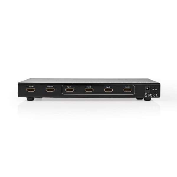 HDMI ™ matris omkopplare | 4x 2 Portar port(s) | 4x HDMI™ Ingång | 2x HDMI™ utgång | 4K@30Hz | 3.4 Gbps | Fjärrstyrd | Metall | Antracit