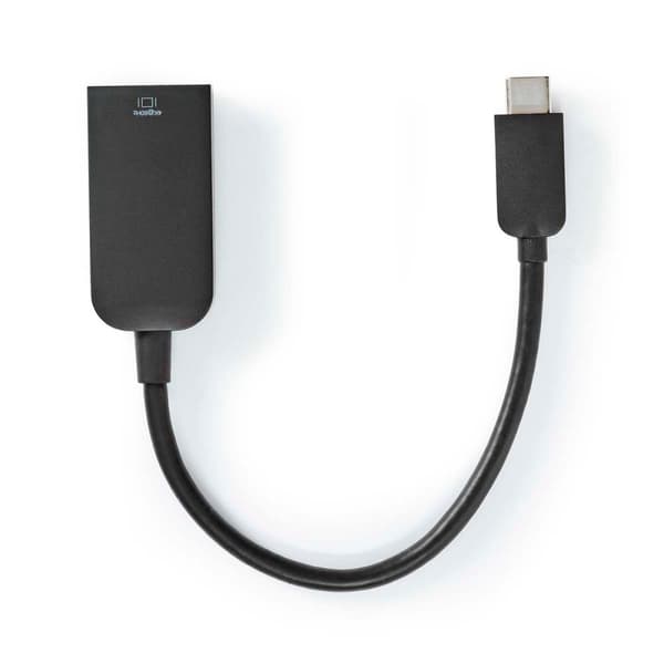USB-C™ Adapter | USB 3.2 Gen 1 | USB-C™ Han | HDMI™ Hun | 4K@60Hz | 0.20 m | Runde | Nikkelplateret | PVC | Sort | Box