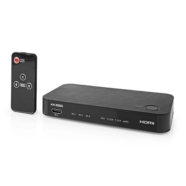 Digital Audio Omvandlare | Tvåvägs | Anslutningsingång: DC Ström / 3x HDMI™ Ingång | Anslutningsutgång: 1x 3.5 mm / 1x TosLink / 2x HDMI™ utgång | Aut