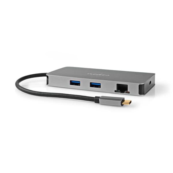 USB Multi-Port Adapter | USB 3.2 Gen 1 | USB-C™ Hane | Micro SD / RJ45 Hona / SD / USB-C™ Hona / 2x HDMI™ / 2x USB-A Hona | 5 Gbps | 0.20 m | Rund | G