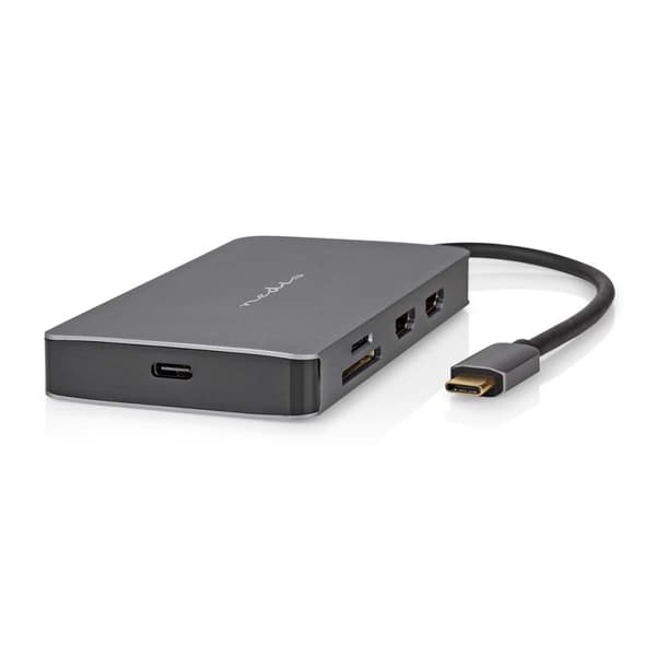 USB Multi-Port Adapter | USB 3.2 Gen 1 | USB-C™ Hane | Micro SD / RJ45 Hona / SD / USB-C™ Hona / 2x HDMI™ / 2x USB-A Hona | 5 Gbps | 0.20 m | Rund | G
