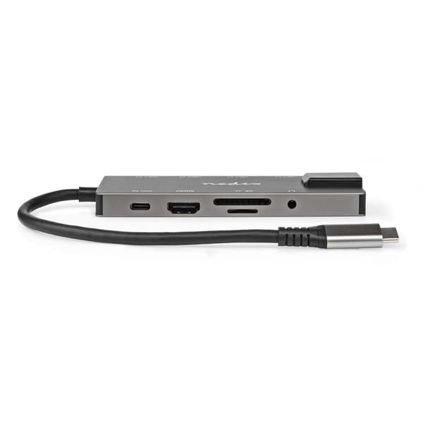 USB Multi-Port Adapter | USB 3.2 Gen 1 | USB-C™ Han | HDMI ™ -udgang / RJ45 Hun / SD / 2x USB-C™ / 3.5 mm Hunstik / 3x USB-A Hun | 5 Gbps | 0.20 m | R