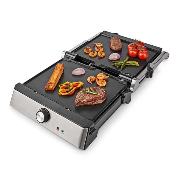 Kontakt Grill | 2000 W | 29 x 23 cm | Justerbar temperaturkontroll | Plast / Rustfritt Stål
