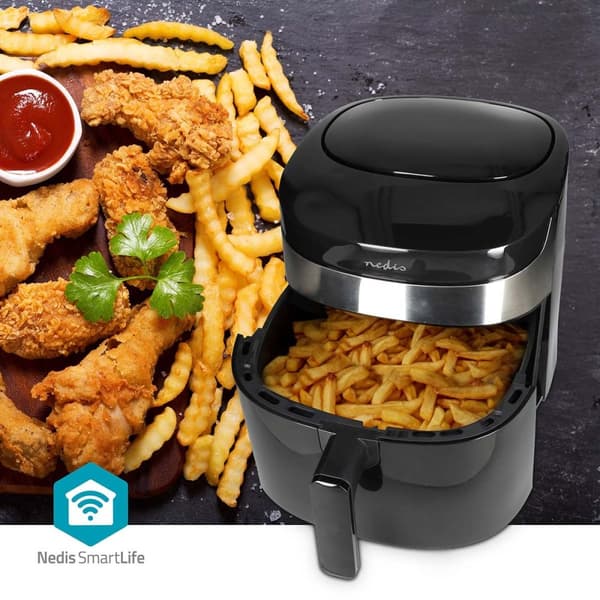 SmartLife Hot Air Fryer | Wi-Fi | 7,2 l | Timer: 240 min | Antal förinställda program: 8 | Digital | Android™ / IOS | Svart