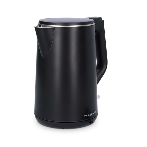 Vannkoker | 1.5 l | Plast | Sort | Roterbar 360 grader | Skjult varmeelement | Strix® kontroll | Koketørr beskyttelse