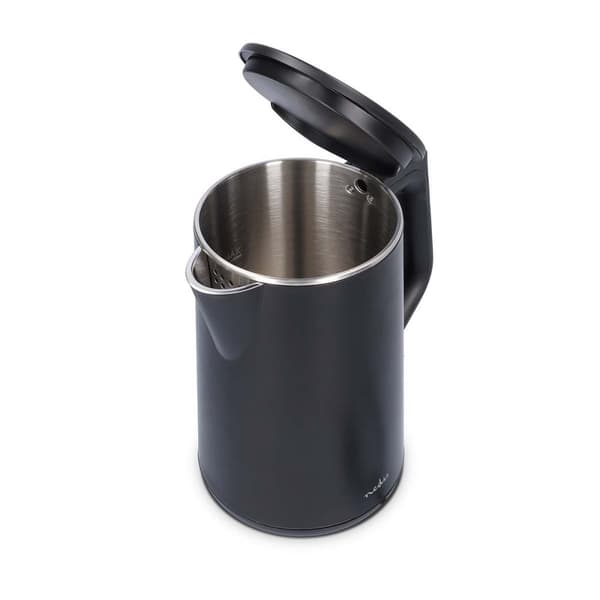 Vannkoker | 1.5 l | Plast | Sort | Roterbar 360 grader | Skjult varmeelement | Strix® kontroll | Koketørr beskyttelse