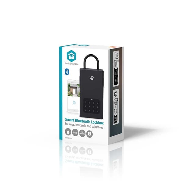 SmartLife nøgleboks | Nøgleskab | Bluetooth® | Udendørs | Nøgle lås | IPX5 | Sort