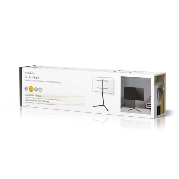 Golvstativ | 49 - 70 " | Maximal skärmvikt som stöds: 40 kg | V-shape Design | Anti-tip rem | Snäpplås | Aluminium / Stål | Svart