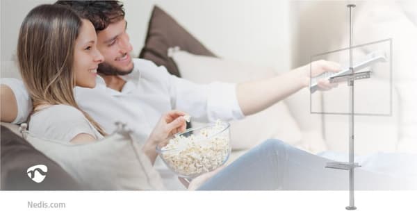 Täysin säädettävä TV-Jalusta | 37 - 70 " | Maksimi tuettu näytön paino: 30 kg | Kallistettava | Käänneltävä | Säädettävät kiinteät korkeuspisteet | Al