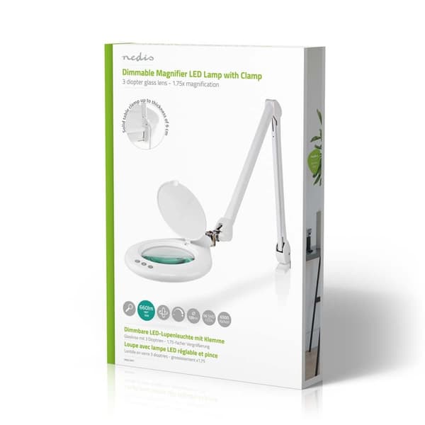 Forstørrelsesbordlampe | Linsestyrke: 3 Diopter | 6500 K | 10 W | 660 lm | Hvit