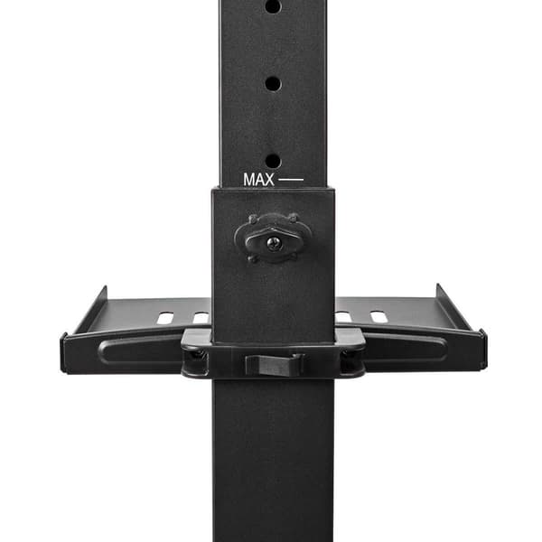 TV Gulv Stand | 32 - 55 " | Maksimal vægt: 35 kg | Premium Kolonne Design | Justerbare forudfastsatte højder | Snap-lock | Stål | Sort
