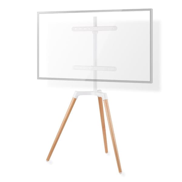 TV Gulv Stand | 50 - 65 " | Maksimal vægt: 35 kg | Scandinavian Design | Kan drejes | skrid rem | Snap-lock | Aluminium / Stål | Hvid Brun, Hvid