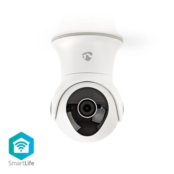 SmartLife Utendørs kamera | Wi-Fi | Full HD 1080p | Panorering og vipping | IP65 | Cloud Storage (valgfritt) / Internt 16GB | 12 V DC | Med bevegelses Sort, Hvit