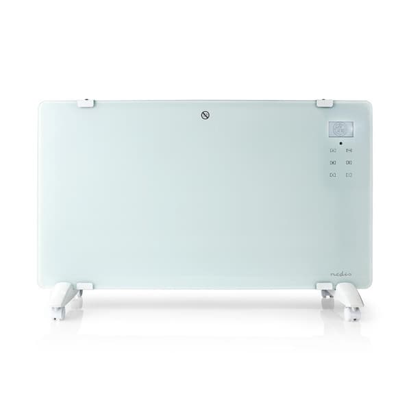 SmartLife Elradiator | Wi-Fi | Velegnet til badeværelse | Glas panel | 2000 W | 2 Varmeindstillinger | LED | 15 - 35 °C | Justerbar termostat | Hvid